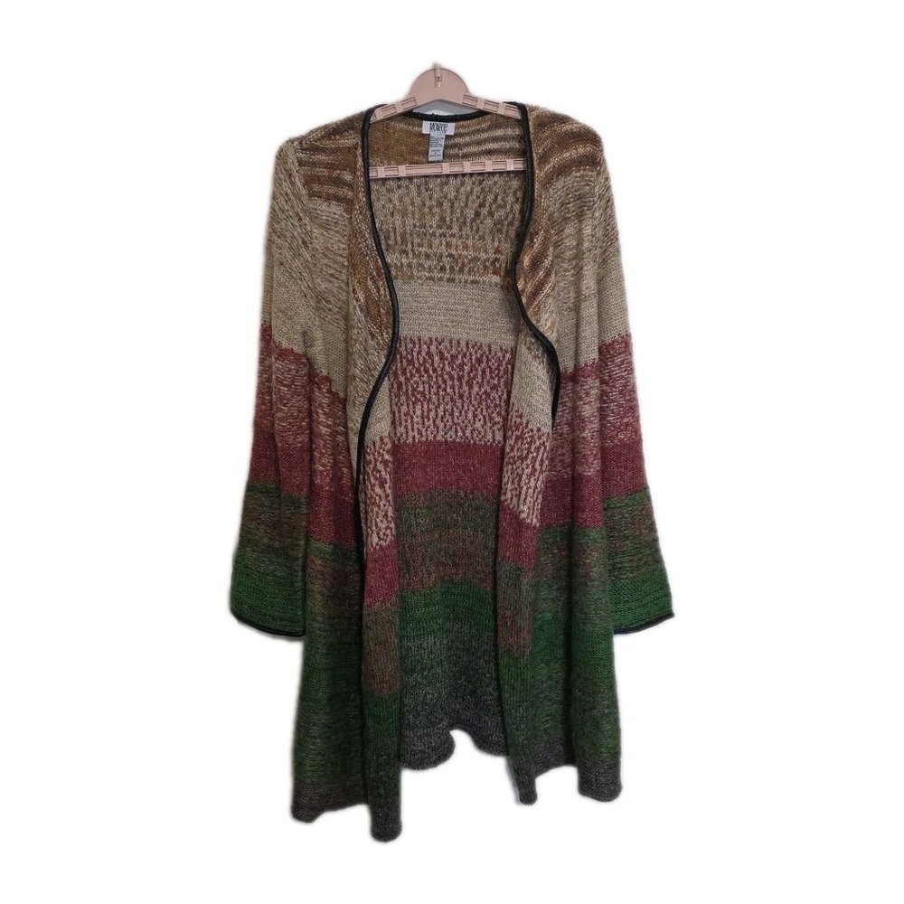 Monroe and Main Women's XL Open Front Sweater Long Boho Cardigan Maxi Duster